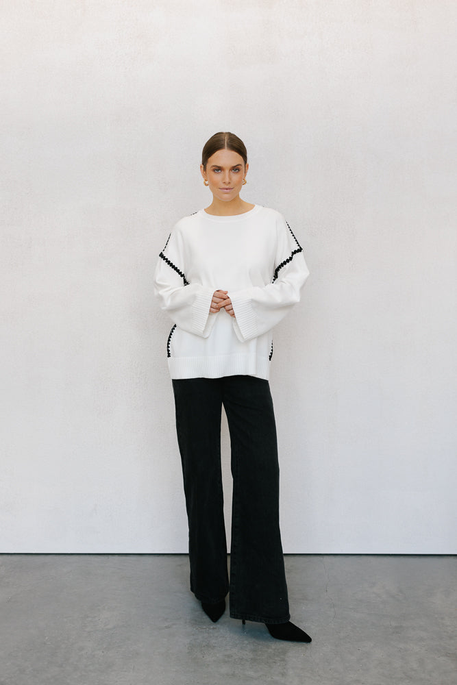 Zori Knit - White/Black