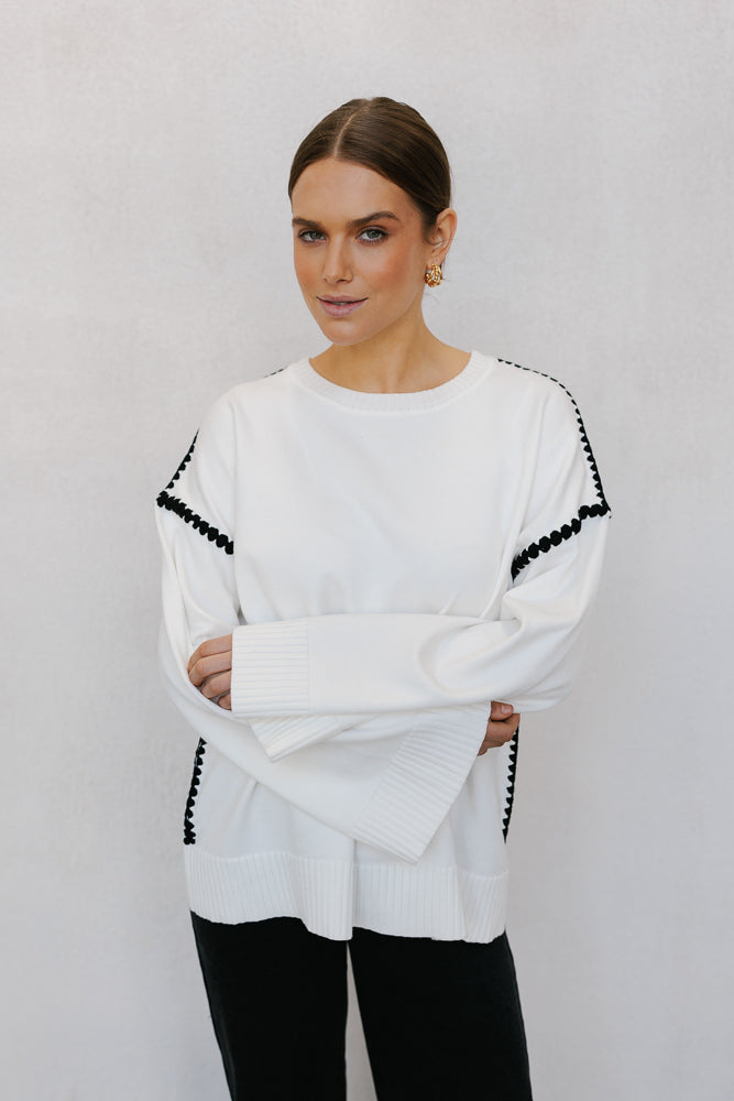 Zori Knit - White/Black
