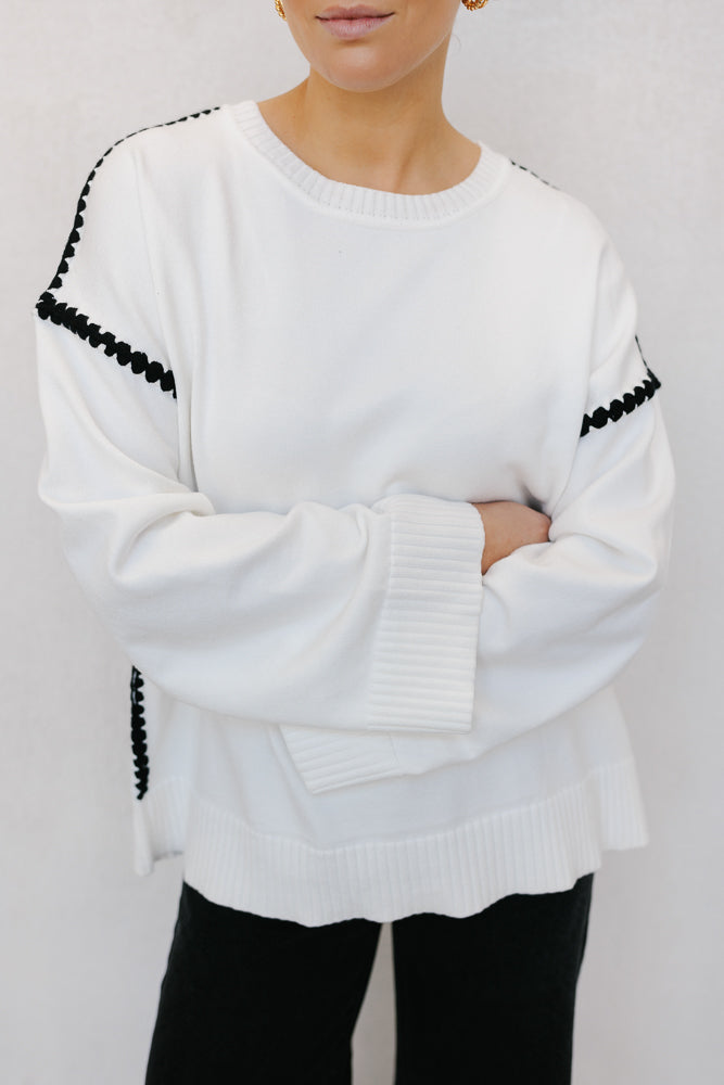 Zori Knit - White/Black