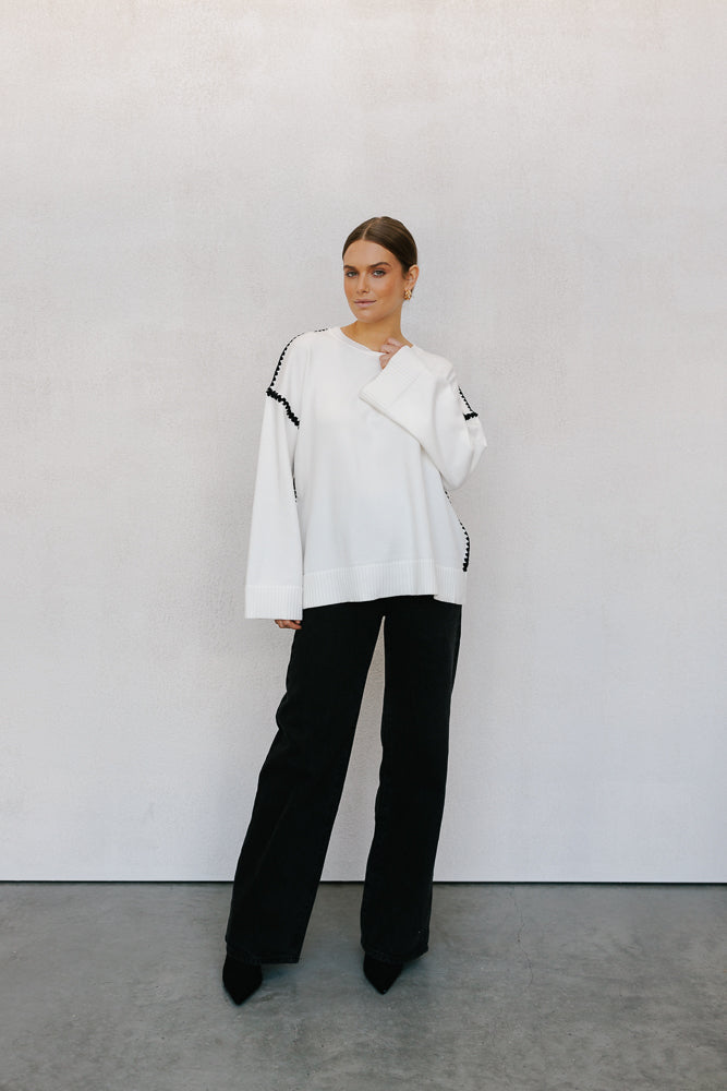 Zori Knit - White/Black