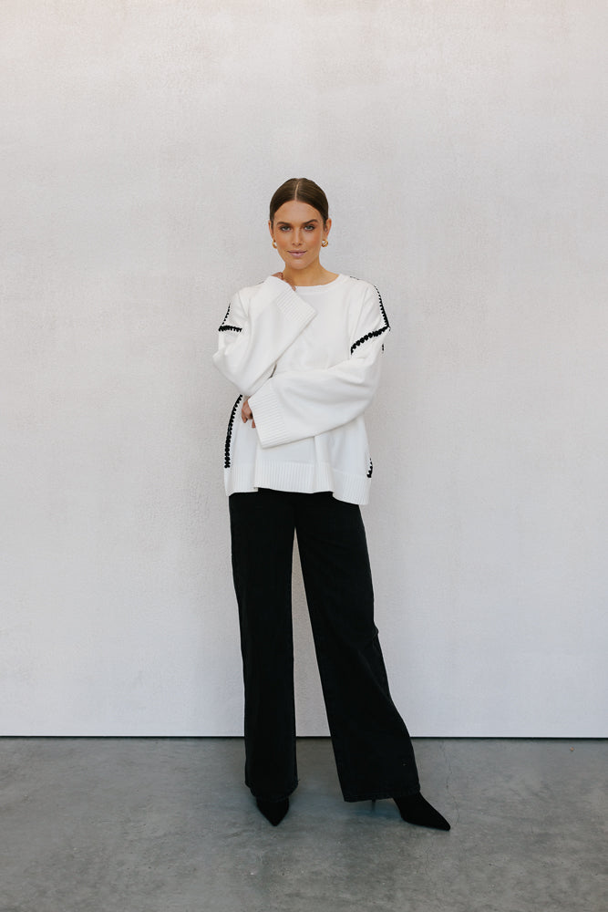 Zori Knit - White/Black