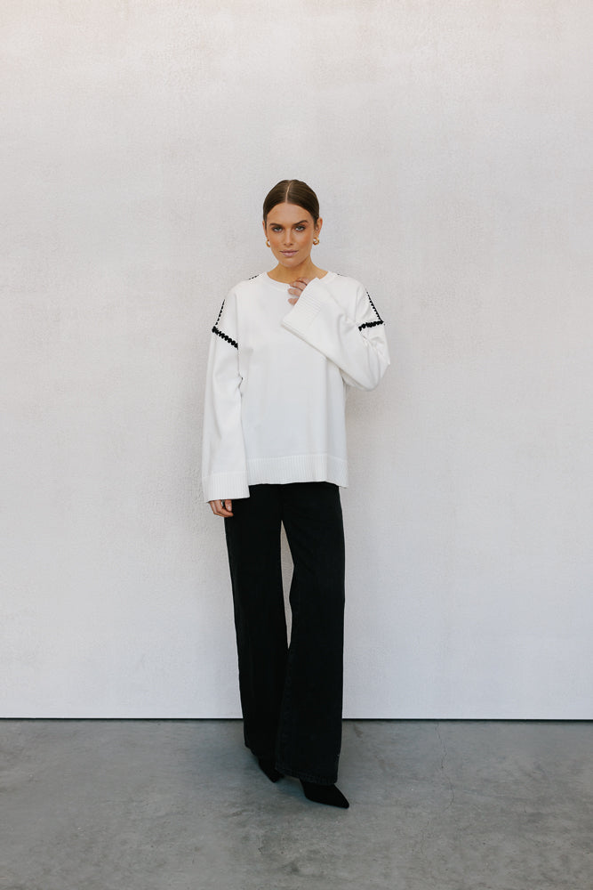 Zori Knit - White/Black