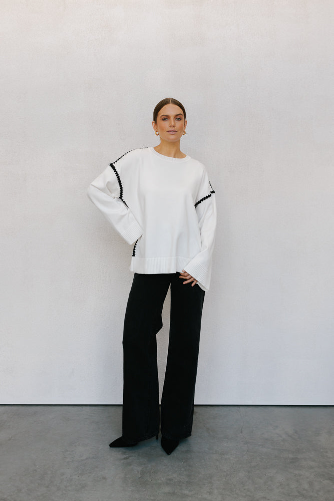 Zori Knit - White/Black