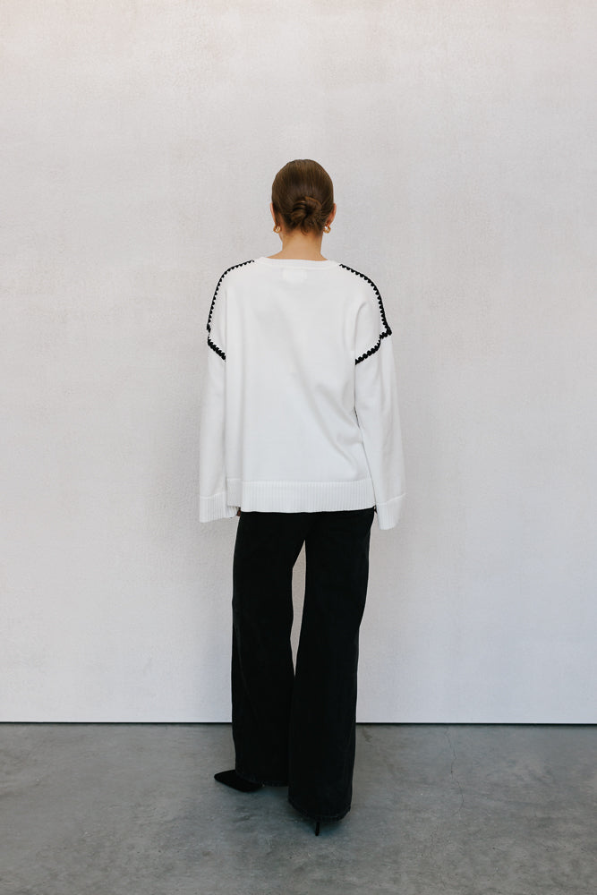 Zori Knit - White/Black