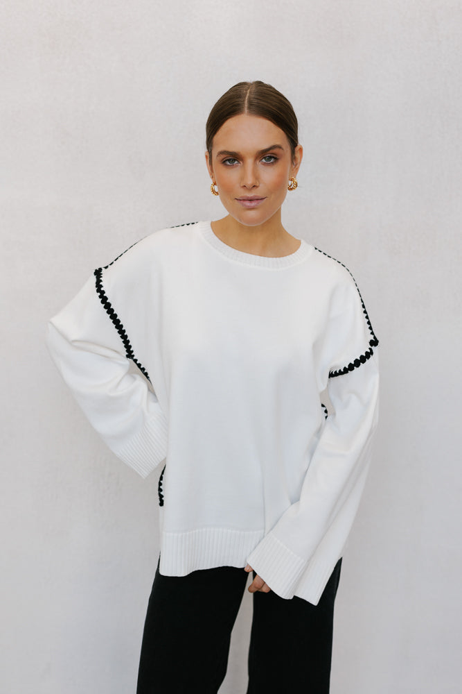 Zori Knit - White/Black