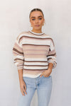 Zuma Jumper - Beige/Brown Stripe