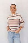 Zuma Jumper - Beige/Brown Stripe