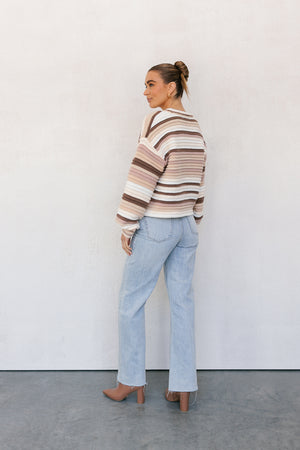 Zuma Jumper - Beige/Brown Stripe