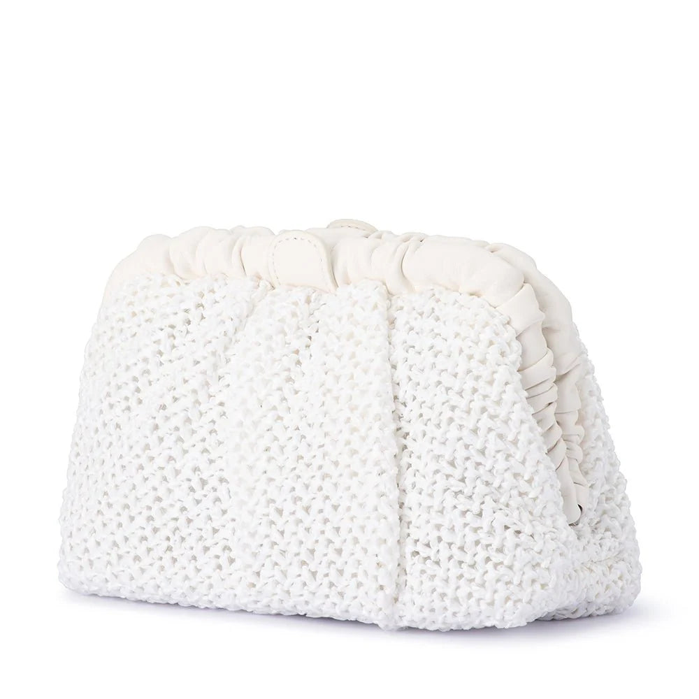 Amalia Petite Clutch White