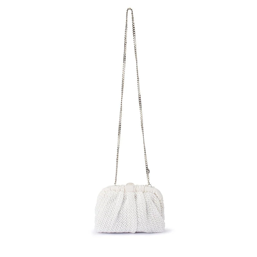 Amalia Petite Clutch White