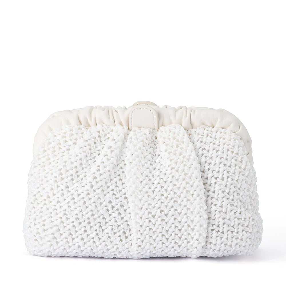 Amalia Petite Clutch White
