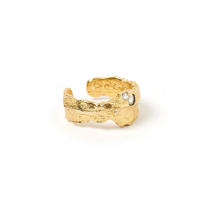 Anya Ring - Gold/Clear Quartz