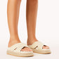 Aysha Slides - Cream Raffia