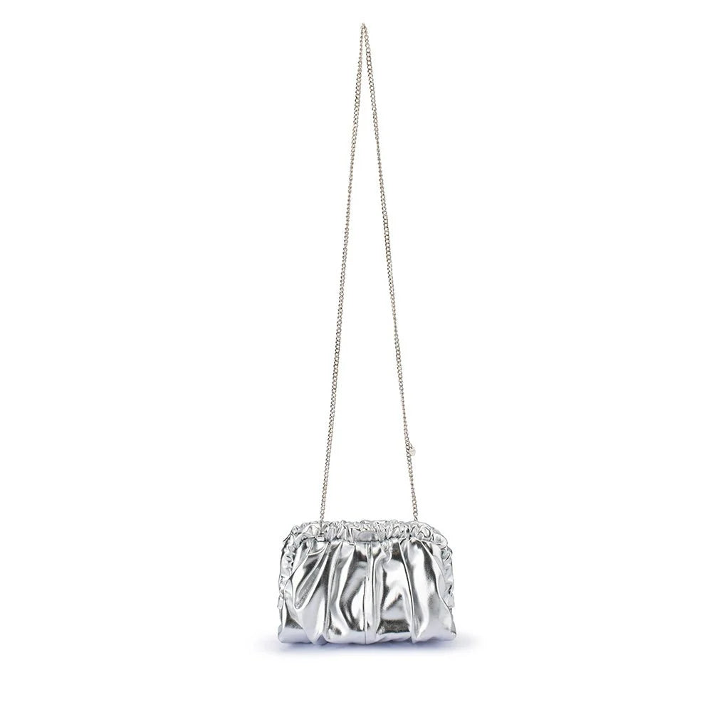 Betty Clutch Metallic Silver