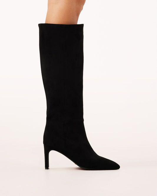 Antoinette Knee-high Boots - Black Suede