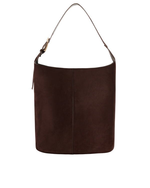 Cali Shoulder Bag - Chocolate Suede