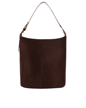 Cali Shoulder Bag - Chocolate Suede