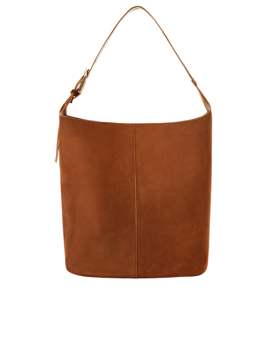 Cali Shoulder Bag - Tan Suede