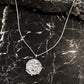 Coin Charm Necklace - Silver