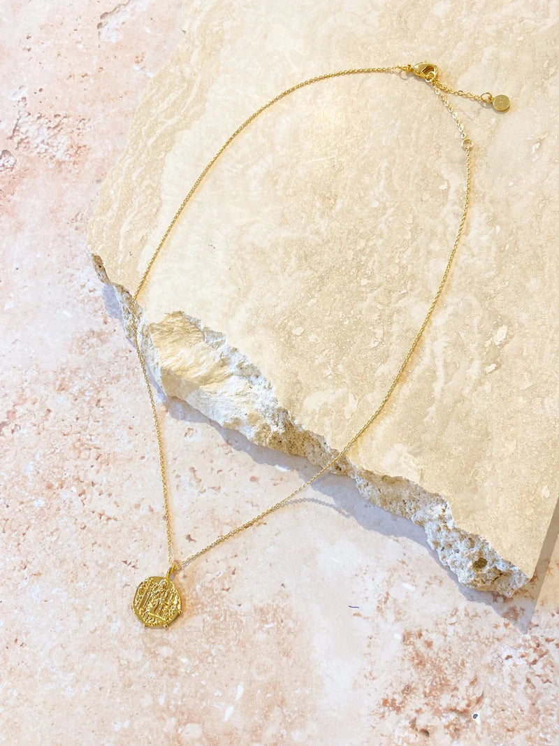 Coin Charm Necklace - Gold