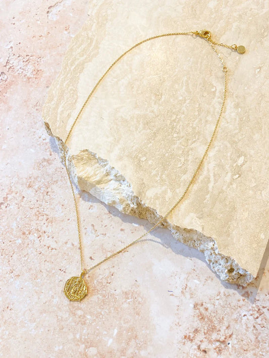 Coin Charm Necklace - Gold