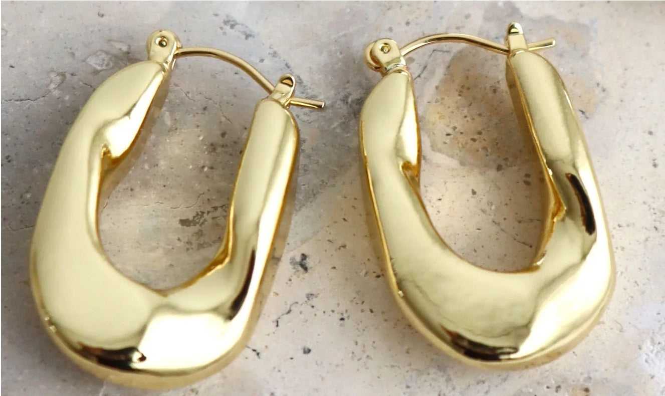 *PIC*Lea Wavy Earrings - Gold
