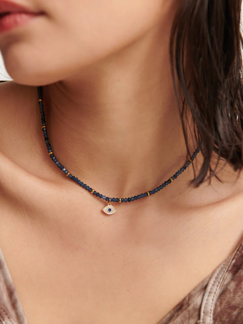 Bella Necklace - Blue Stone