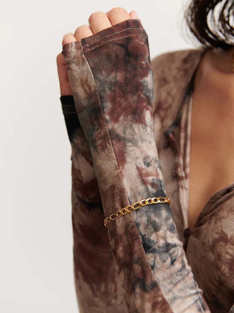 Figaro Chain Bracelet Gold