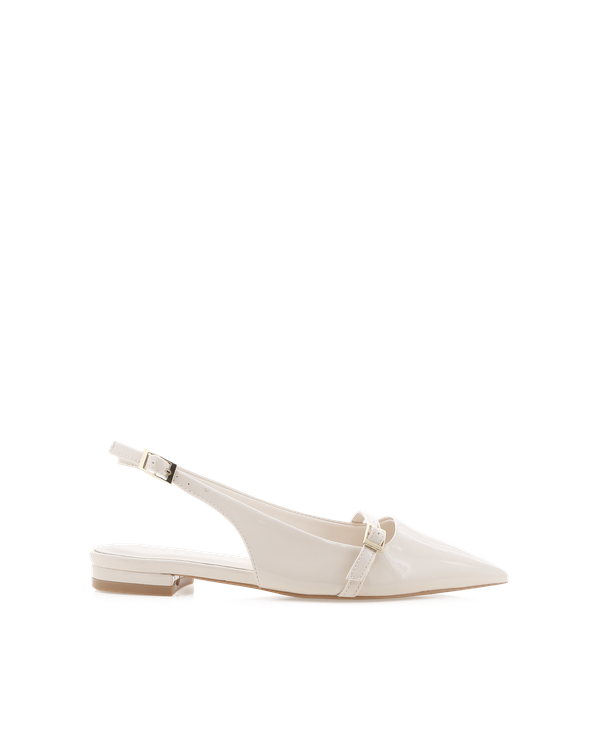 Ilie Flats - Ivory Patent