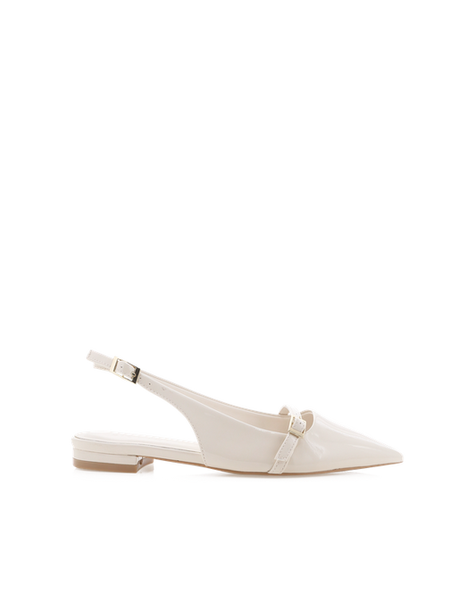 Ilie Flats - Ivory Patent