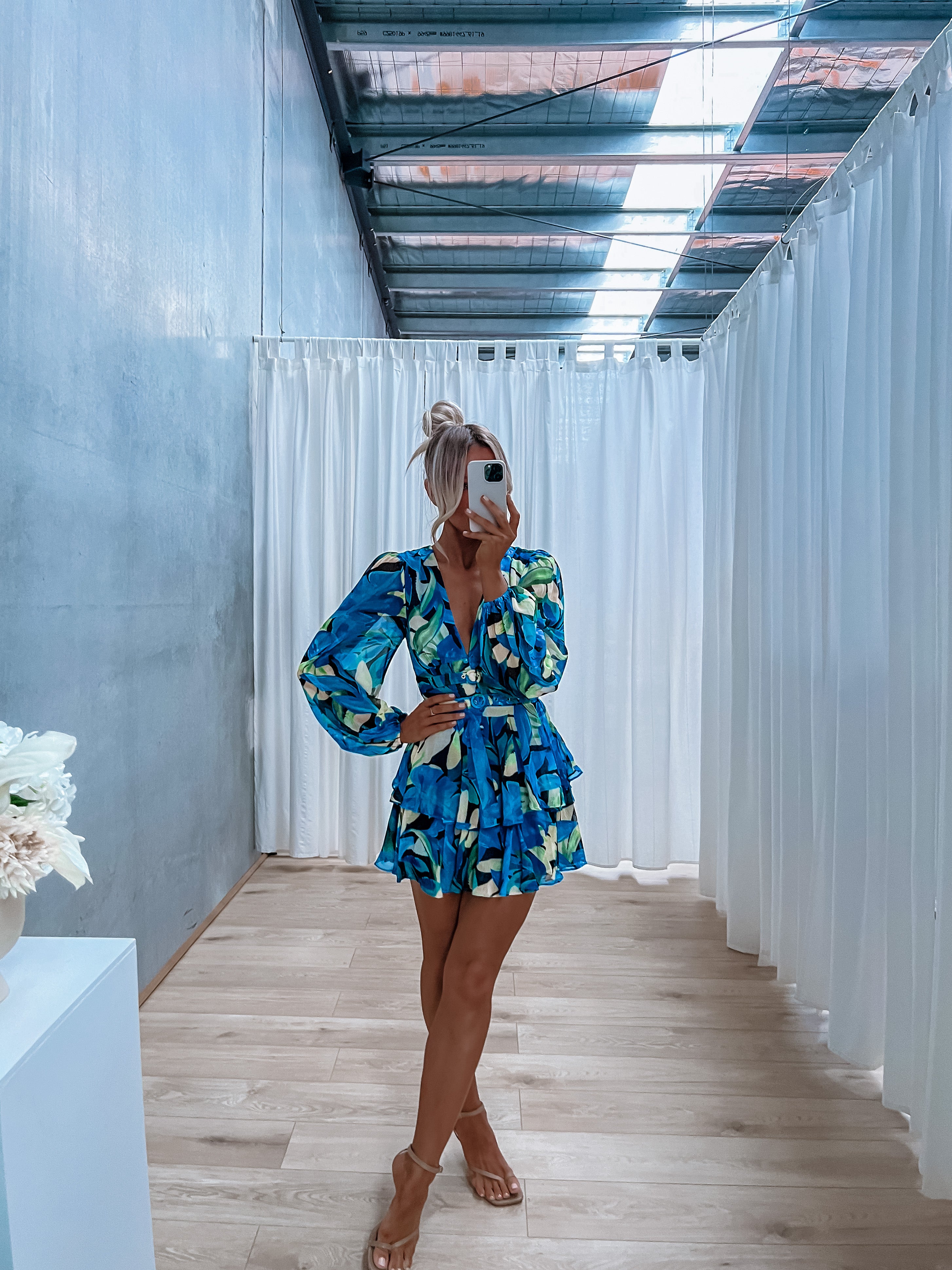 Tullie Dress Blue Floral