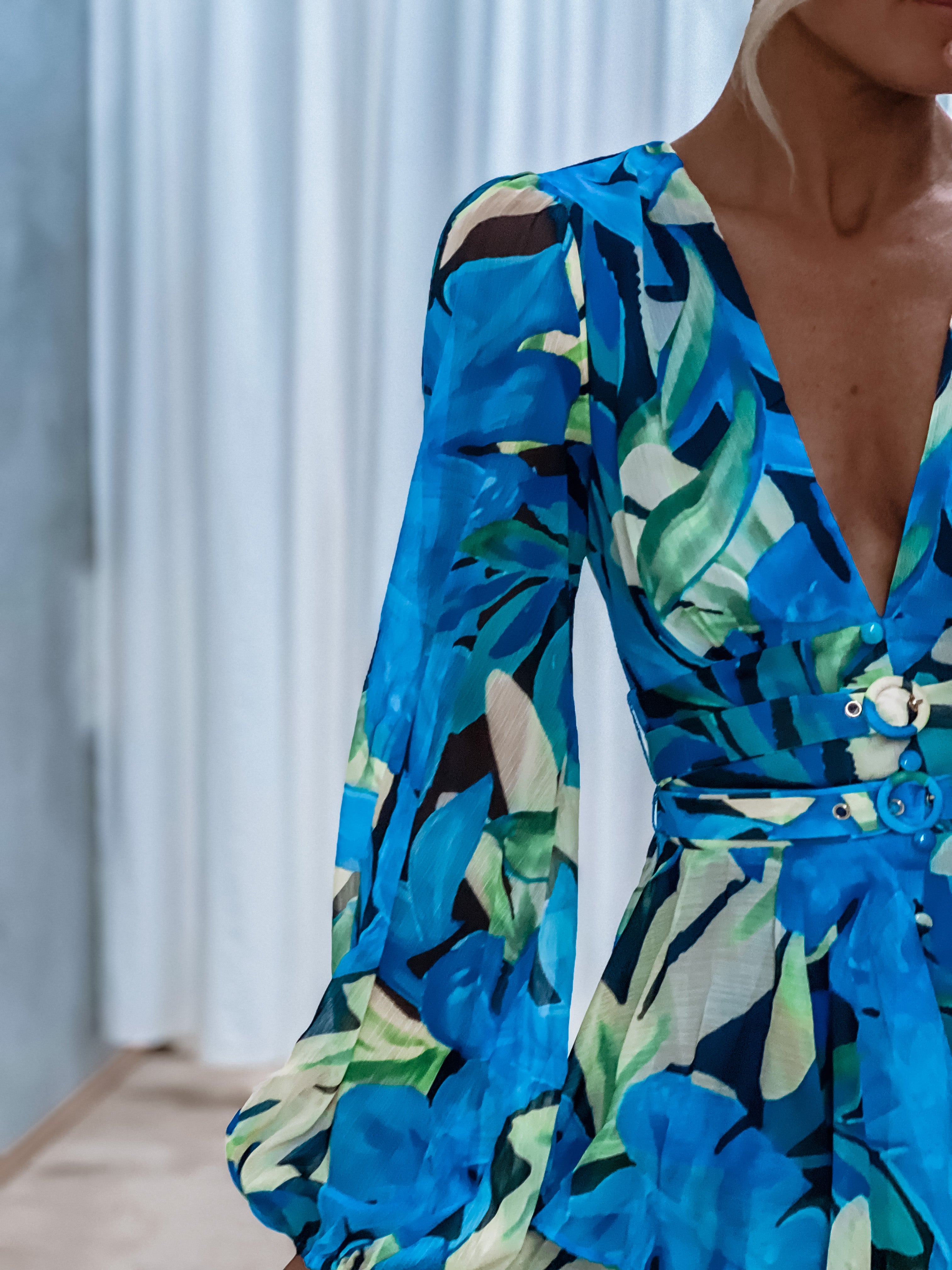 Tullie Dress Blue Floral