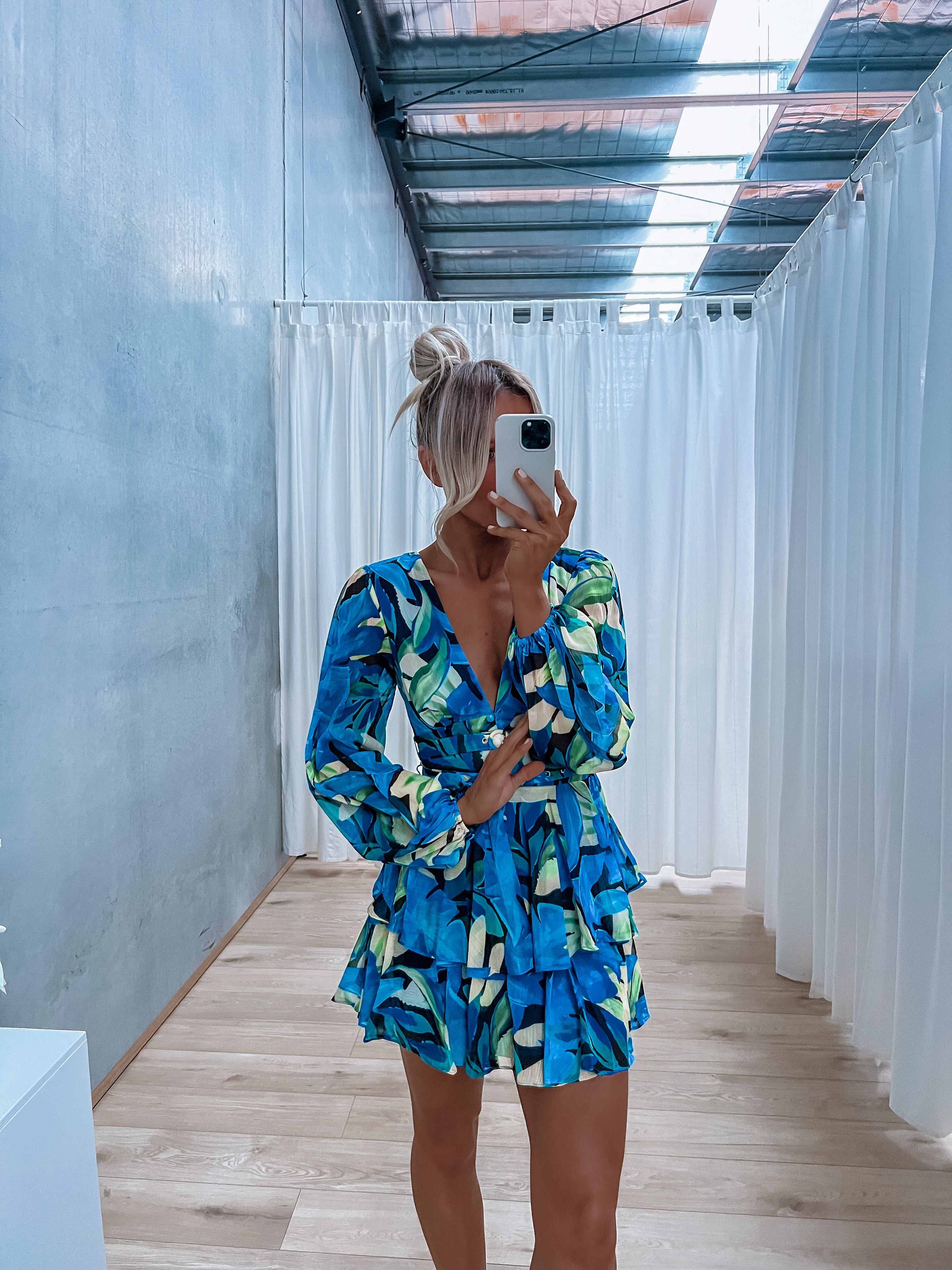 Tullie Dress Blue Floral