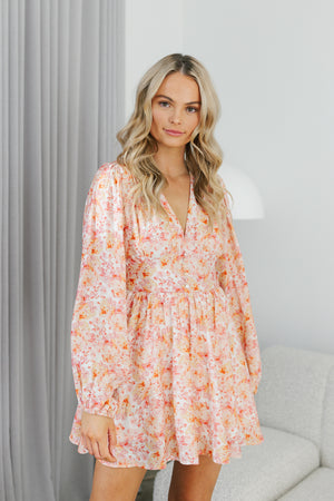 Wilber Dress - Pink/Peach Floral