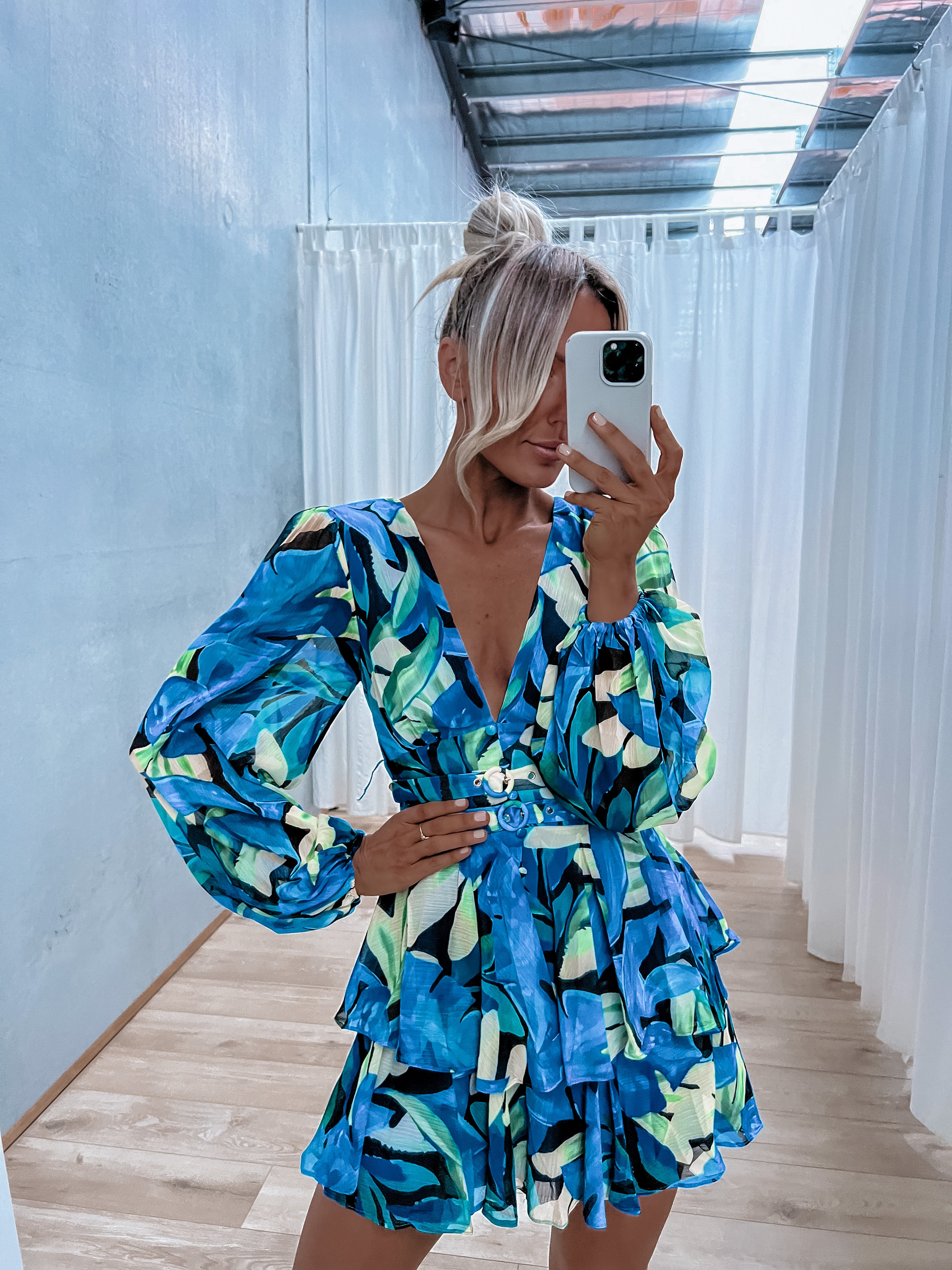 Tullie Dress Blue Floral