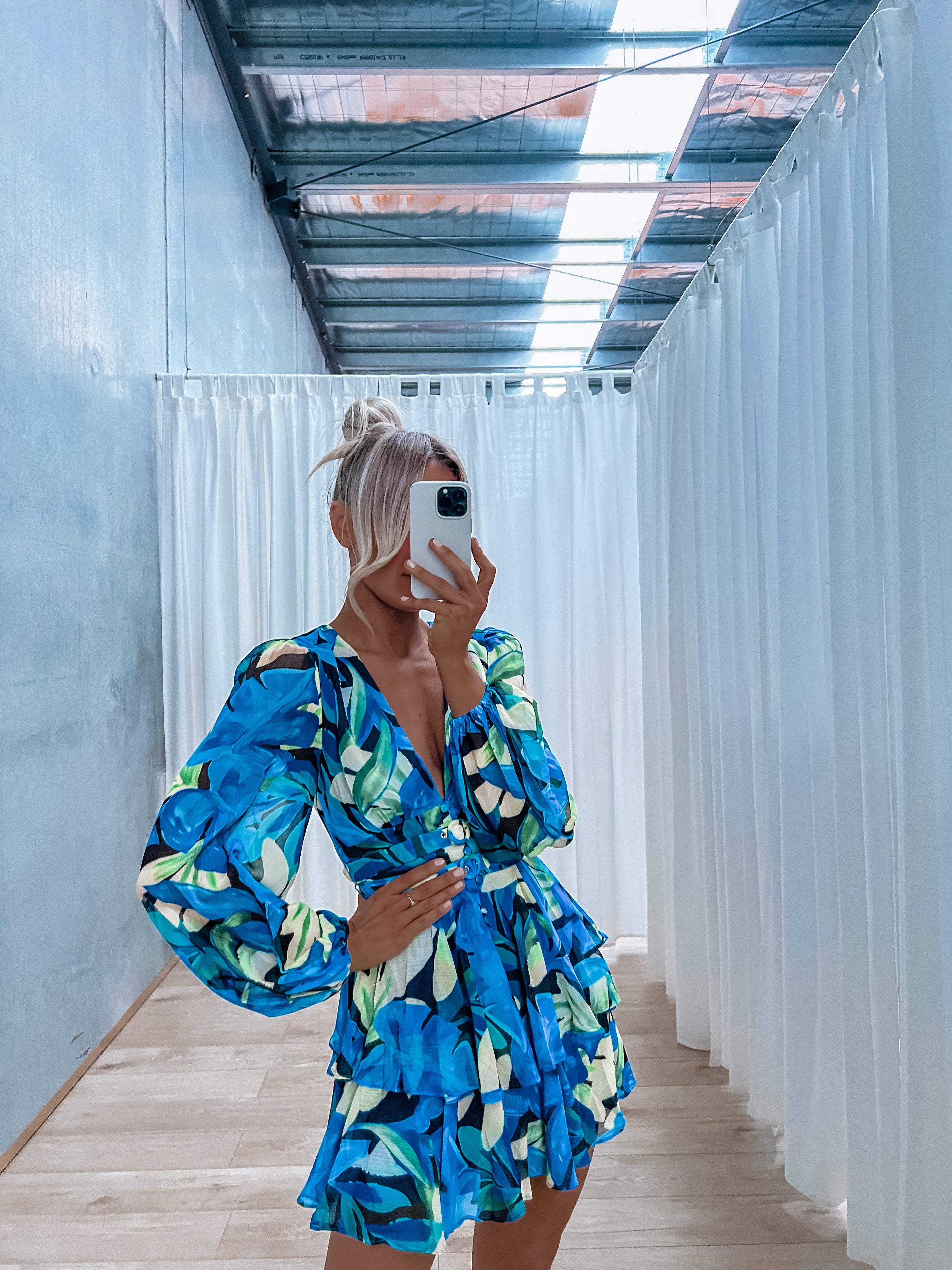 Tullie Dress Blue Floral