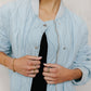 Inese Bomber Jacket - Washed Light Denim