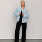 Inese Bomber Jacket - Washed Light Denim