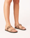 Yasna Slides - Fawn Suede