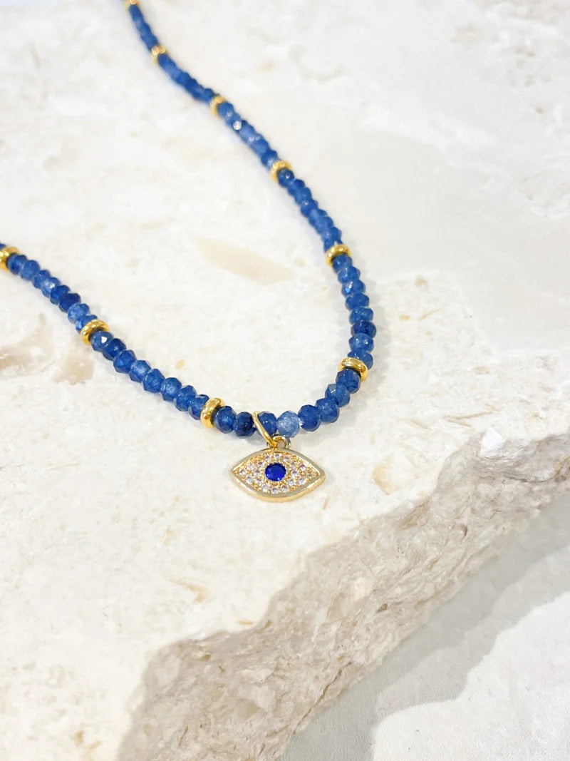 Bella Necklace - Blue Stone