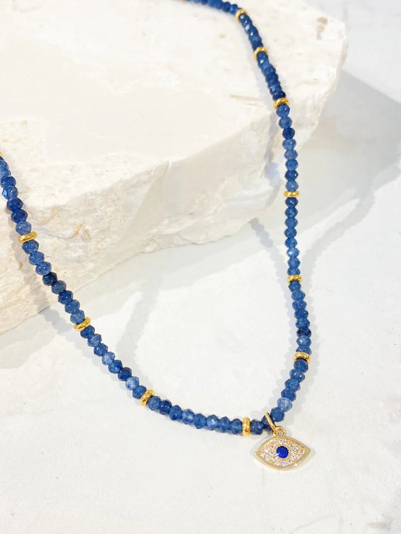 Bella Necklace - Blue Stone