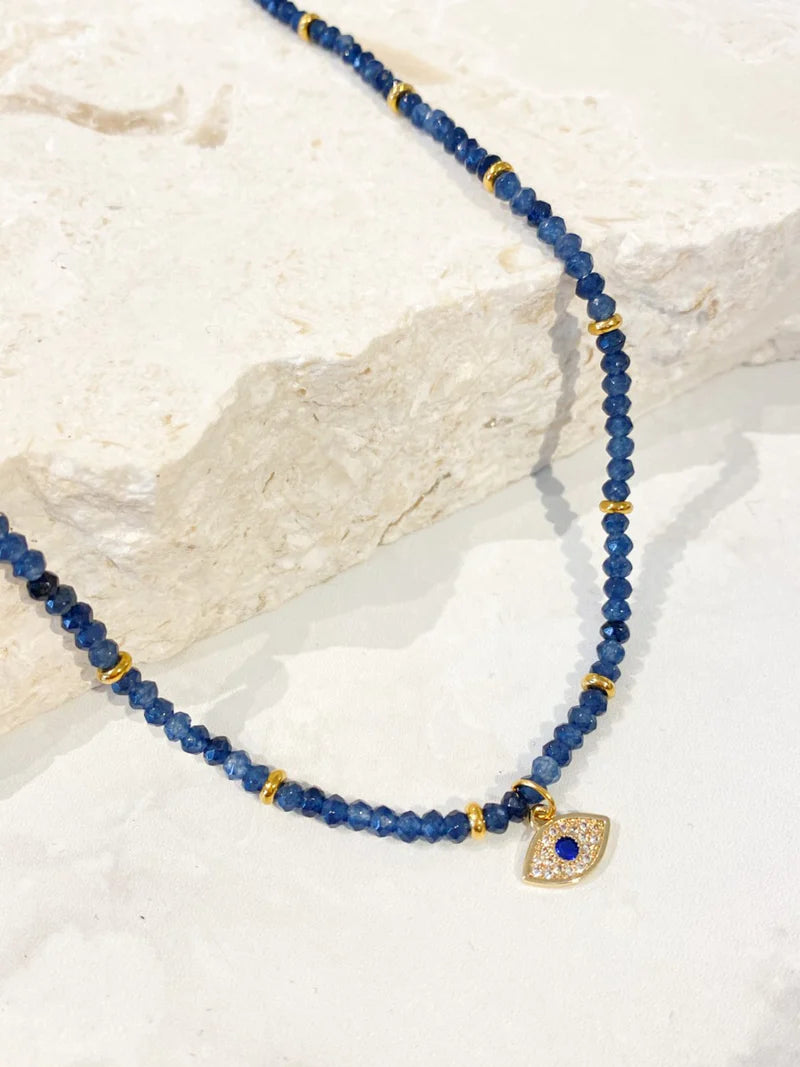 Bella Necklace - Blue Stone