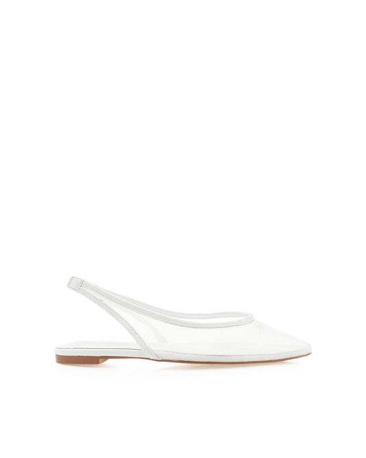 Margot Flats - White Mesh