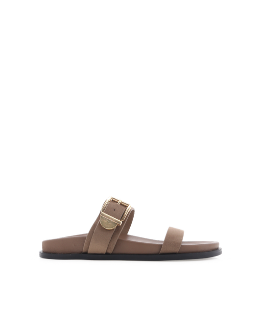 Yasna Slides - Fawn Suede
