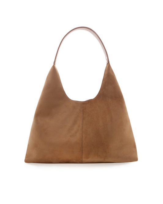 Tammy Shoulder Bag - Tan Suede