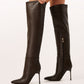 Rosella Knee-high Boots - Dark Chocolate Brown