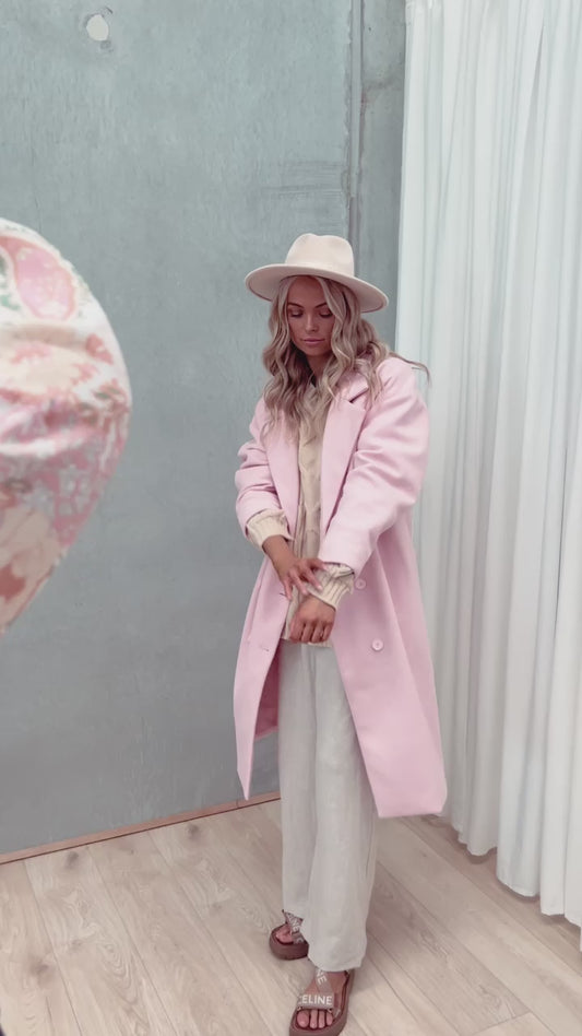 Adeline Coat - Baby Pink