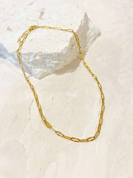 Riveria Textured Necklace - Gold