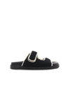 Abbot Knit Slides - Black/Cream