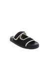 Abbot Knit Slides - Black/Cream